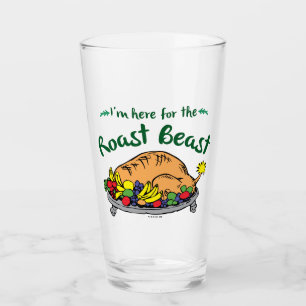 Verre Grinch Je suis ici pour la bête rôtie Citation