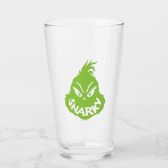 Verre Grinche snarky | Visage de Grinch (Devant)