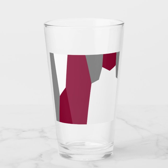 Verre Gris rose et blanc Abstrait (Devant)