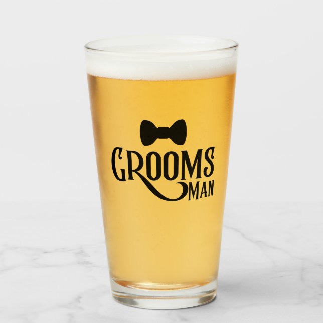 Verre Grooms Man (Devant (rempli))