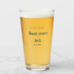 Verre groomsman meilleur man ajouter nom texte bachelore<br><div class="desc">conception</div>