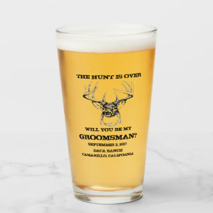 Verre Groomsmen cadeaux LA CHASSE EST SUR les groomsmen 