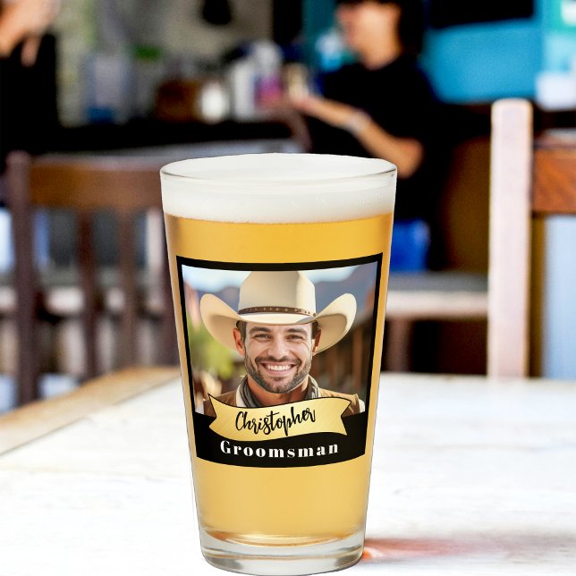 Verre Groomsmen Pint Glass Series : La légende de Lasso (Créateur téléchargé)