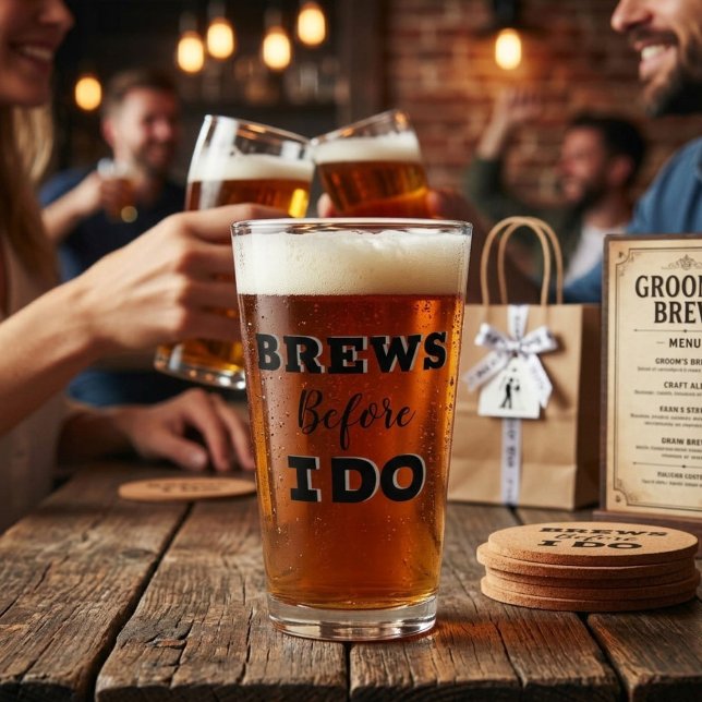 Verre Groomsmen Proposition de verre, Brew avant que je  (Créateur téléchargé)