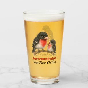 Verre Grosbeak à poitrine Rose étonnante