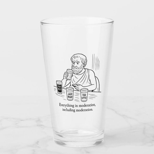 Verre Guide d'Aristote pour la modération (Devant)