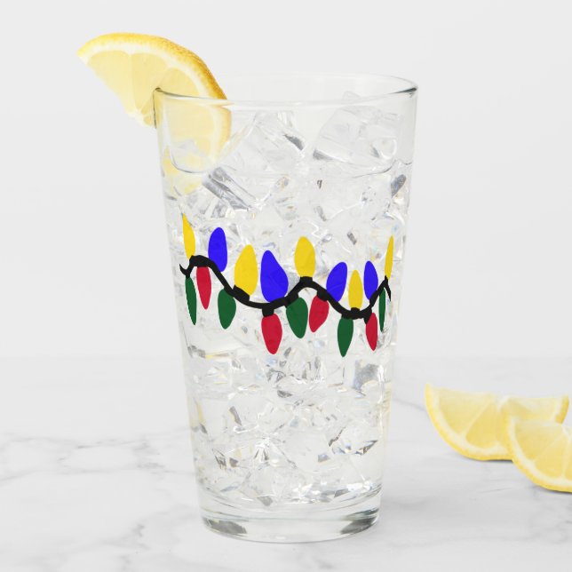 Verre Guirlande lumineuse de Noël festive (Devant glace)