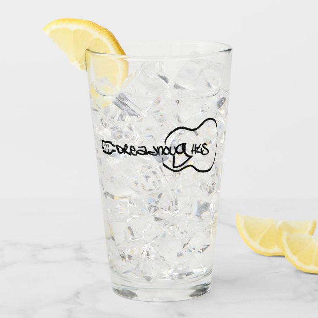 Verre Guitare acoustique Logo Abstrait noir (Devant glace)