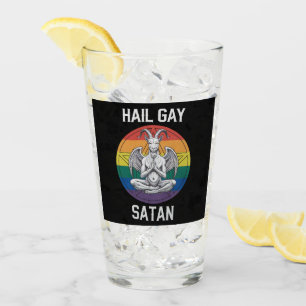 Verre Hail Gay Satan Funny Goth Gothique Goat LGBTQ