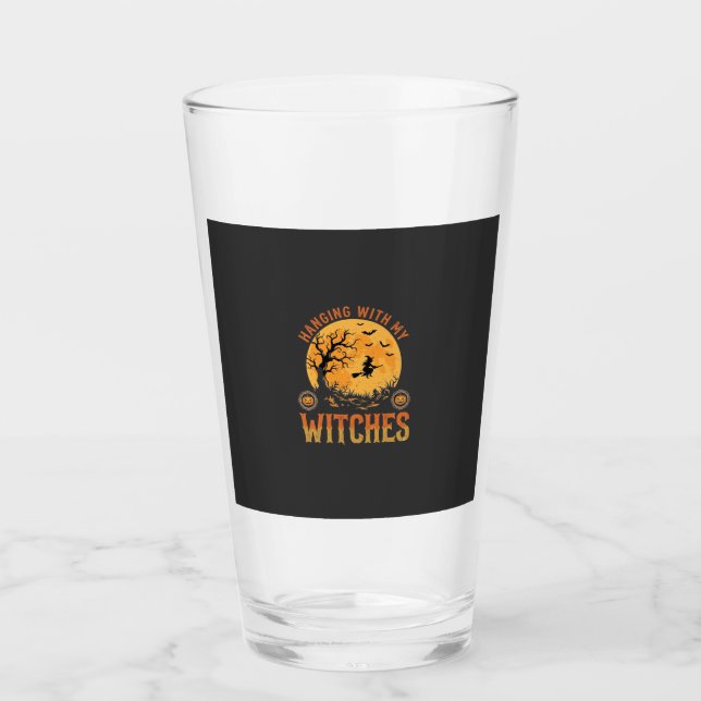 Verre Halloween avec mes sorcières (Devant)