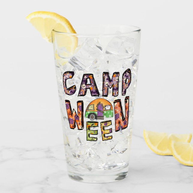 Verre Halloween Camping | Jeu de mots (Devant glace)