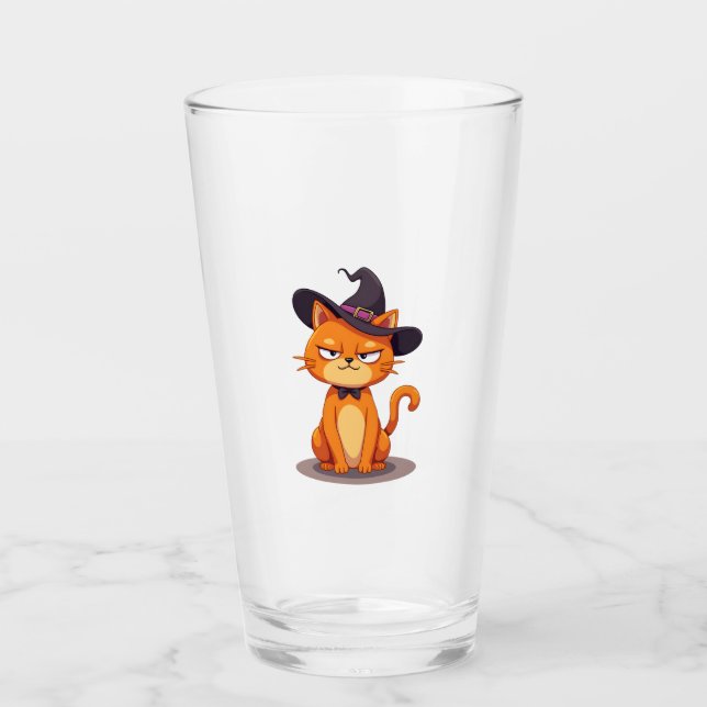 Verre Halloween Cat T-Shirt Kitten Jack O Lantern Kitty  (Devant)