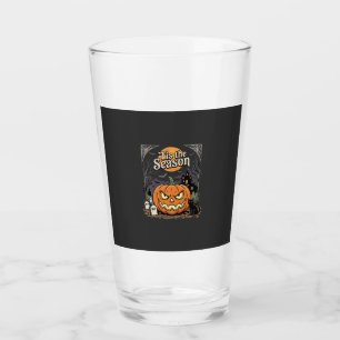 Verre Halloween C'est la Saison Design de Chat Citrouill