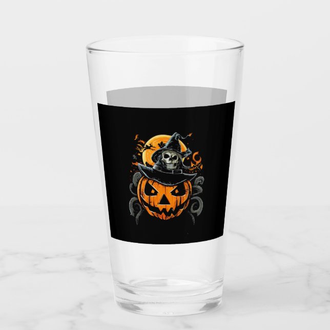 Verre Halloween/citrouille/automne/automne (Devant)