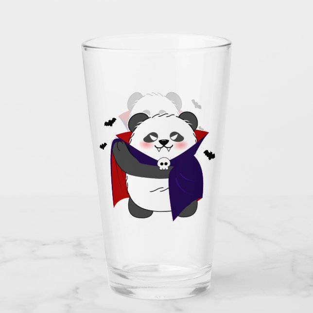 Verre Halloween Cute Baby Panda Dracula Vampire (Devant)