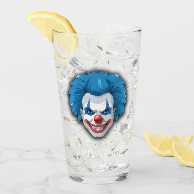 Verre Halloween du Carnaval de Clown déplaisant (Devant glace)