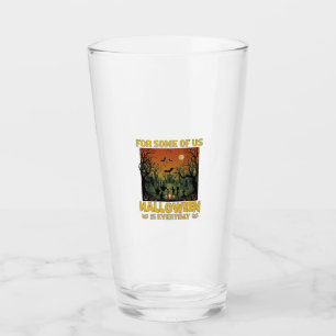 Verre Halloween Est Quotidien Cimetière Zombies Feu De J