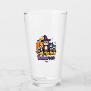 Verre Halloween félin fantastique