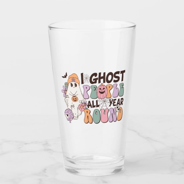 Verre Halloween I Ghost People (Devant)