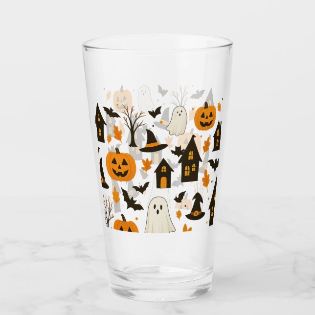 Verre Halloween Scary Motif - Éffrayant & Festif (Devant)