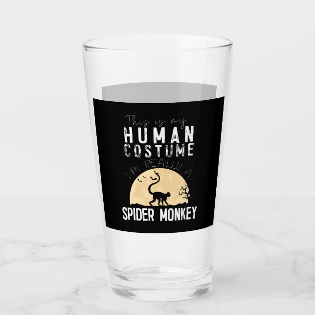 Verre Halloween Spider Monkey Horreur Déplaisante (Devant)