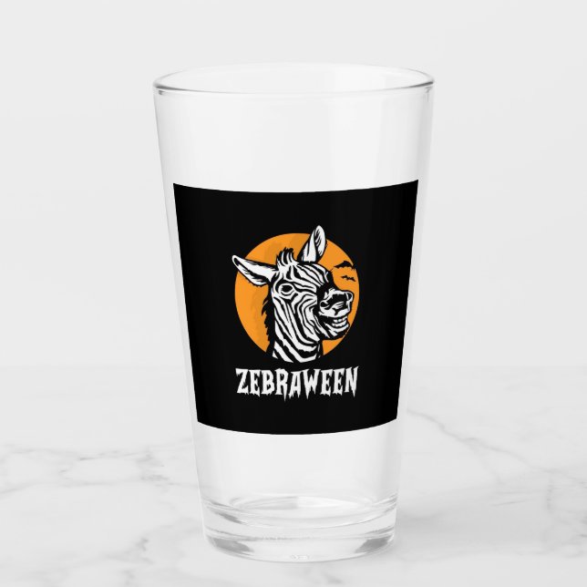 Verre Halloween Zebra (Devant)