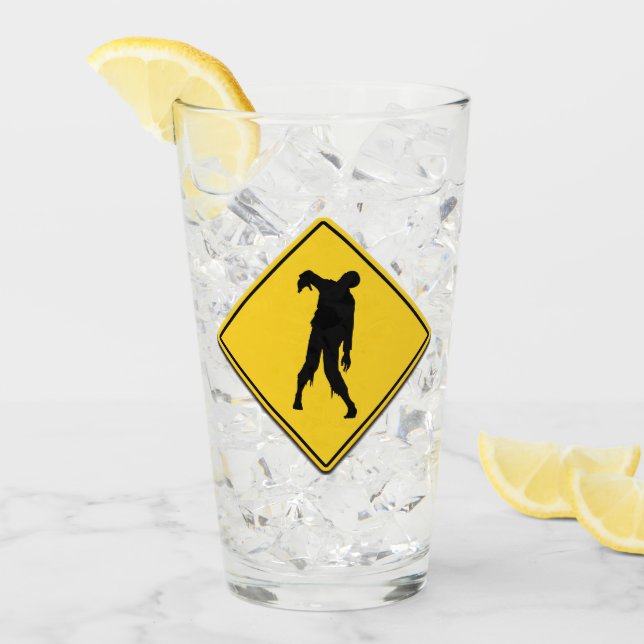 Verre Halloween Zombie (Devant glace)