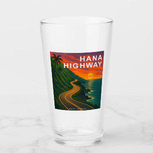 Verre Hana Highway Maui Hawaii Coucher de soleil
