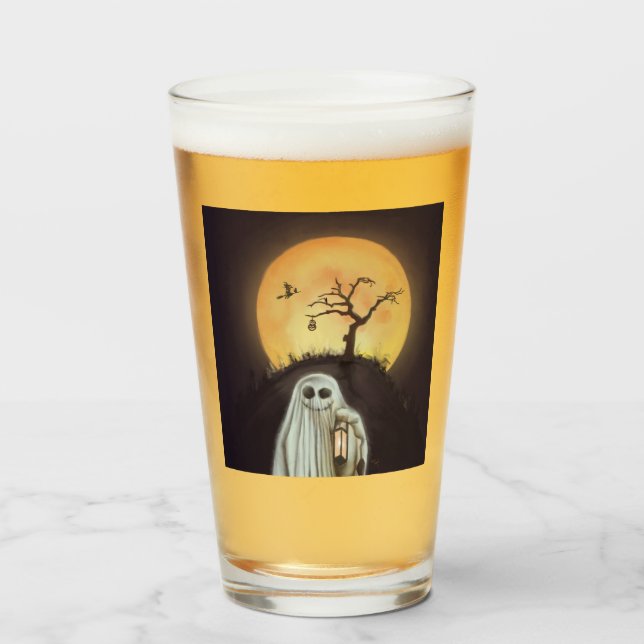Verre Happiest Halloween bière tasse (Devant (rempli))