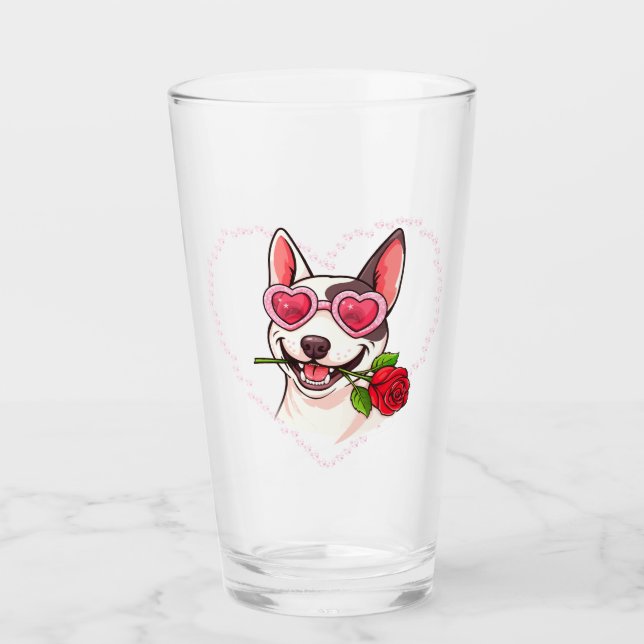 Verre Happy bull terrier (Devant)