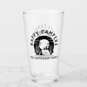 Verre Happy Campers Nom de famille Camping Trip Black