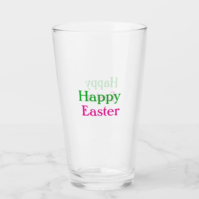 Verre Happy easter boho vert rose enfants ajouter nom ti (Devant)