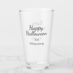 Verre Happy Halloween ajouter le nom de famille calligra