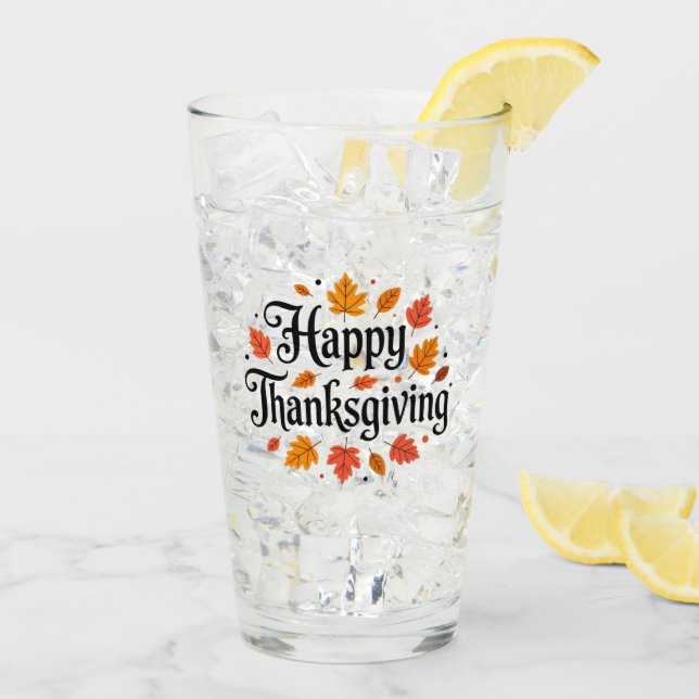 Verre Happy Thanksgiving (Dos glace)