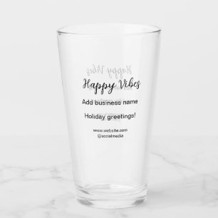 Verre Happy vibes Noël voeux de vacances business y