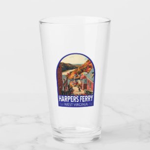 Verre Harpers Ferry West Virginia Travel Art Vintage