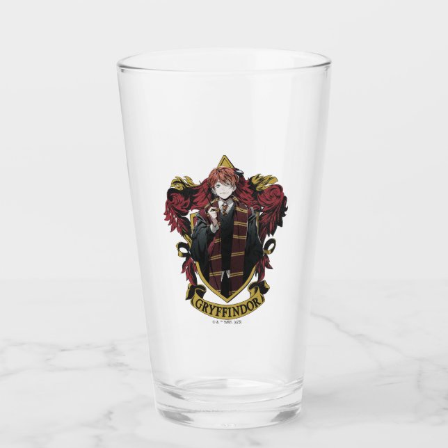 Verre HARRY POTTER™ | Anime Ron Weasley Blason de la Mai (Devant)