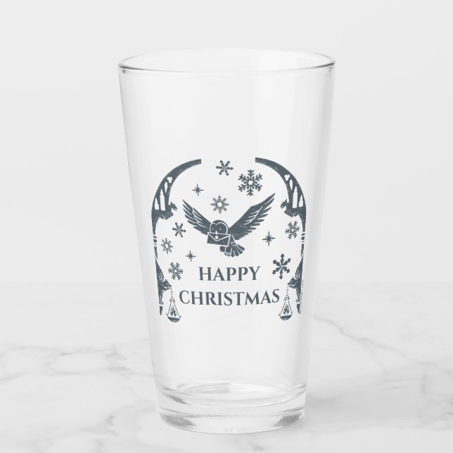 Verre HARRY POTTER™ Hedwig livrant une lettre de vacance (Devant)