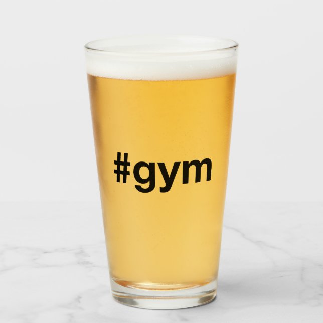 Verre Hashtag GYM (Devant (rempli))