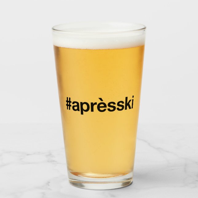 Verre Hashtag SKI APRES (Devant (rempli))