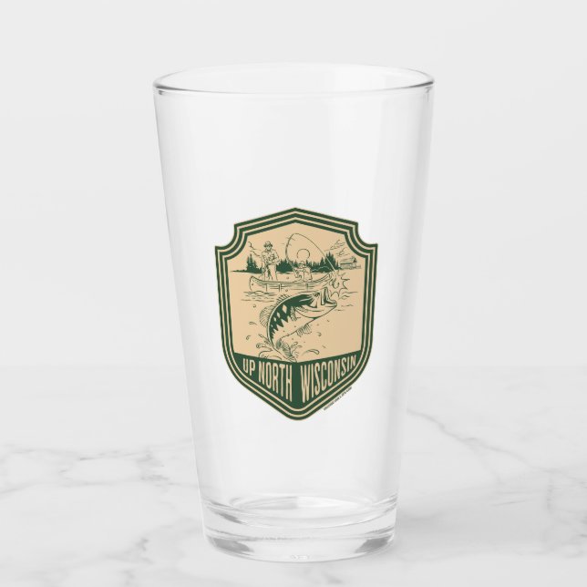 Verre Haut du Wisconsin Nord Badge de pêche (Devant)