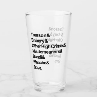 Verre Hautes Crimes & Délits - Impeach Bondi Blanche