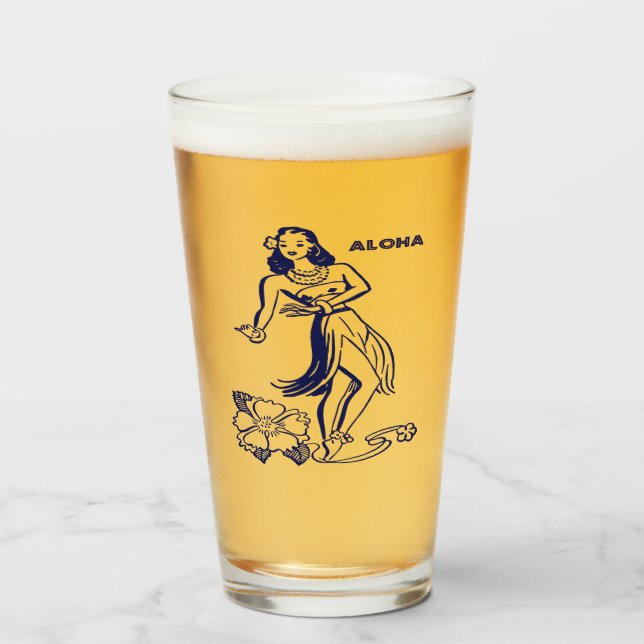 Verre Hawaii Aloha (Devant (rempli))