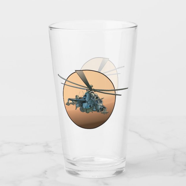 Verre Hélicoptère de dessin (Devant)