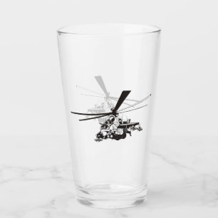 Verre Hélicoptère de dessin animé "Hind"