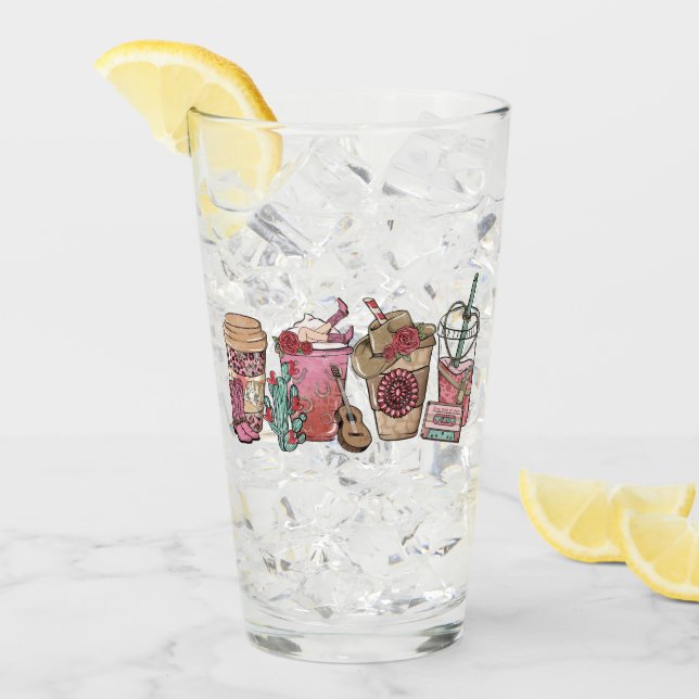 Verre Heure du café Cowboy (Devant glace)