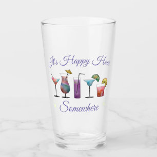 Verre Heure heureuse de cocktails d'été quelque part