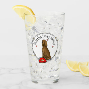 Verre Heureuse Sainte-Valentin Be Mine Irish Setter (rou