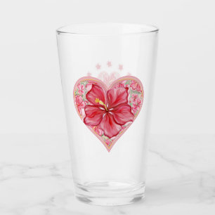 Verre Hibiscus & dentelle RED