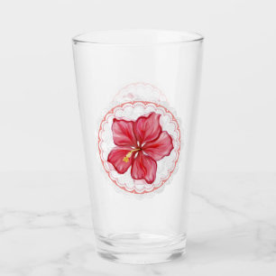 Verre Hibiscus & dentelle RED